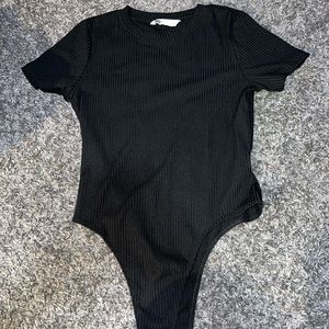 Black crew bodysuit